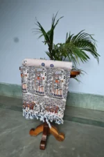 Bhagalpuri chaddar with madhubani art