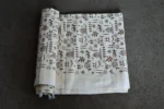 Bhagalpuri chaddar with warli art
