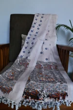 Bhagalpuri chaddar with madhubani art - Image 3