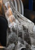 Light brown with print polyster curtain for home and decor - Image 3