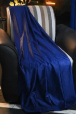 Blue polyster curtain for home and decor - Image 2