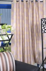 Peach and pink polyster curtain for home and decor (pack of 2) - Image 7
