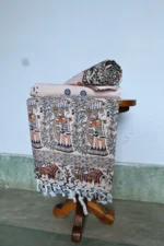 Bhagalpuri chaddar with madhubani art  combo - Image 3