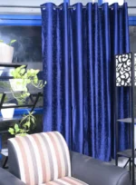 Blue polyster curtain for home and decor - Image 4