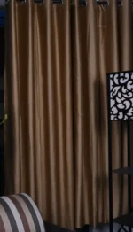 Brown polyster curtain for home and decor - Image 2