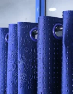 Blue polyster curtain for home and decor - Image 3