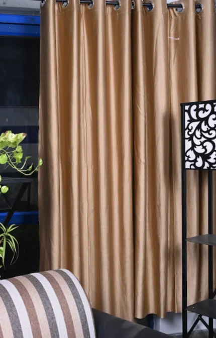 Brown  polyster curtain for home and decor