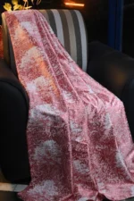 Pink polyster curtain for home and decor - Image 2