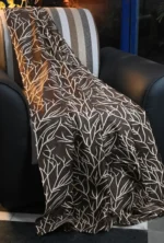 Brown polyster curtain for home and decor