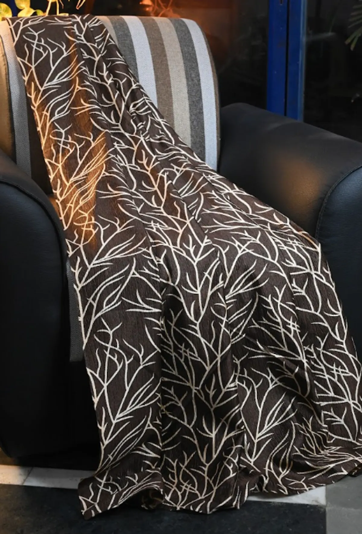 6 Brown polyster curtain for home and decor - Image 1