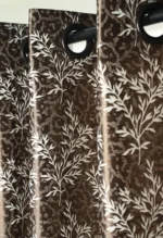 Brown polyster curtain for home and decor - Image 2