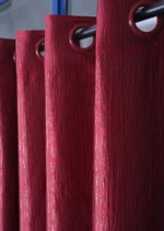 Maroon polyster curtain for home and decor