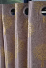 Peach polyster curtain for home and decor - Image 2