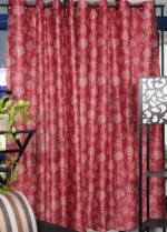 Red polyster curtain for home and decoror - Image 2